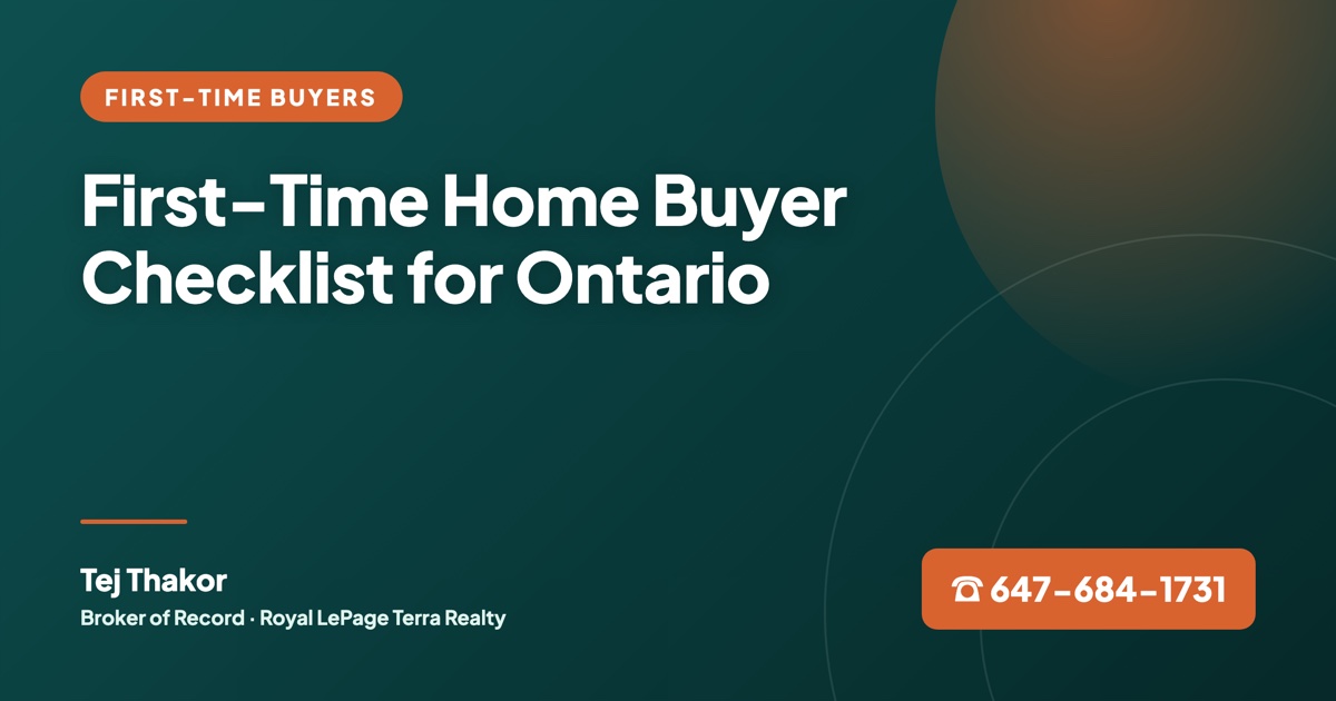 First-Time Home Buyer Checklist Ontario: The 4-Stage Plan
