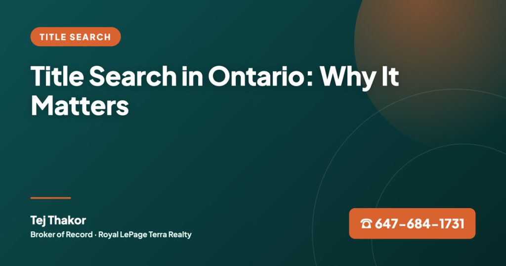 Title Search in Ontario: Why It Matters + the OREA Requisition Date Explained