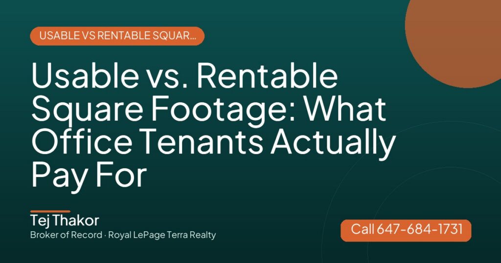 Usable vs. Rentable Square Footage: What Office Tenants Actually Pay For