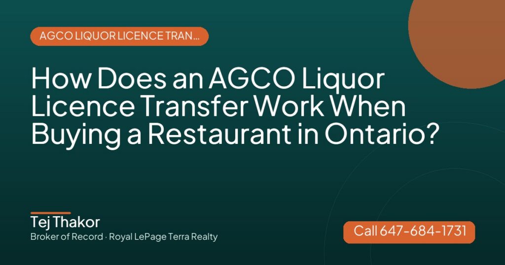 How Does an AGCO Liquor Licence Transfer Work When Buying a Restaurant in Ontario?